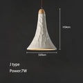 Minimalist petal ceramic pendant chandelier for bedroom