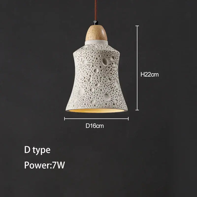 Minimalist petal ceramic pendant chandelier for bedroom
