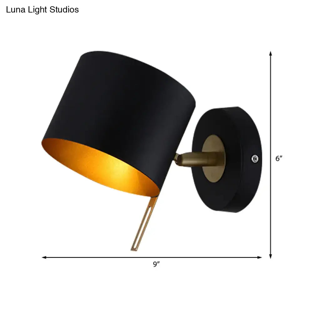 Minimalist pink and brass cylinder wall sconce – corridor light