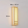 Minimalist rectangular led wood wall lamp for bedroom living room