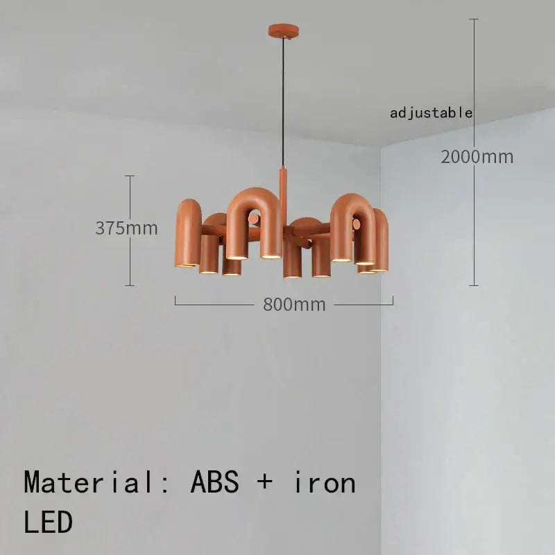 Minimalist terracotta cirkus tube wall sconce bedroom reading light