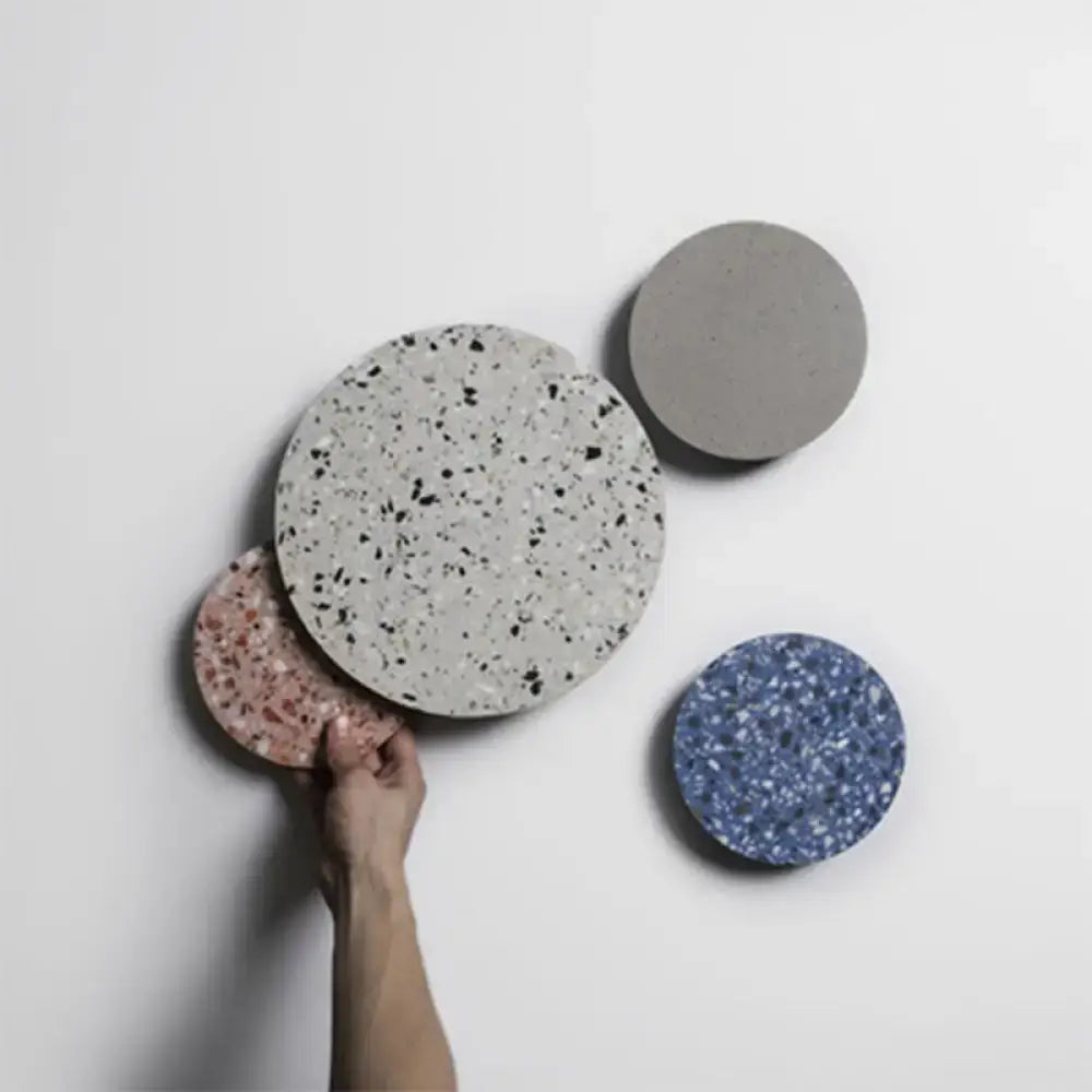 Minimalist terrazzo round led wall sconce bedroom light