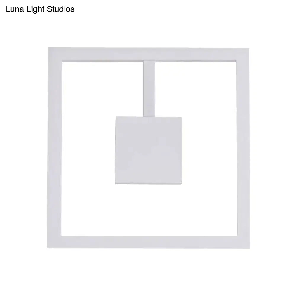 Minimalist white acrylic wall light fixture bedroom direct wired electric