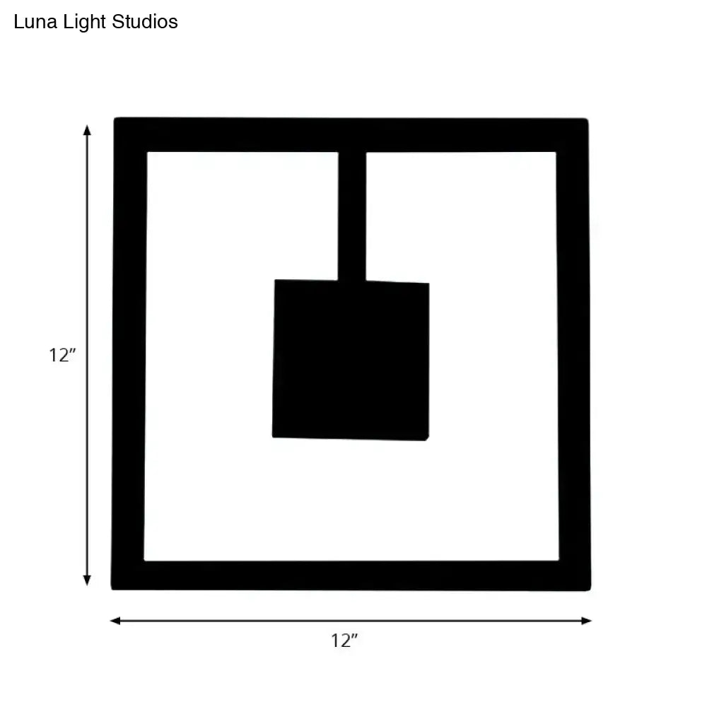 Minimalist white acrylic wall light fixture bedroom direct wired electric