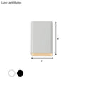 Minimalist white and brass wall lamp bedroom cube shade sconce