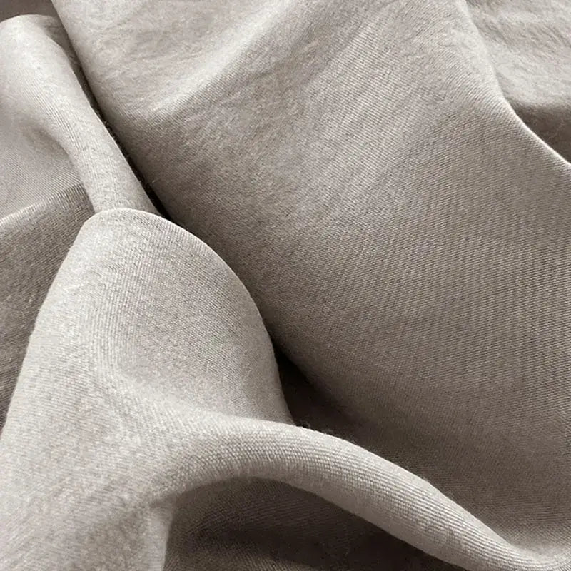 Minimalist white buttoned washed cotton bedding set bedroom duvet