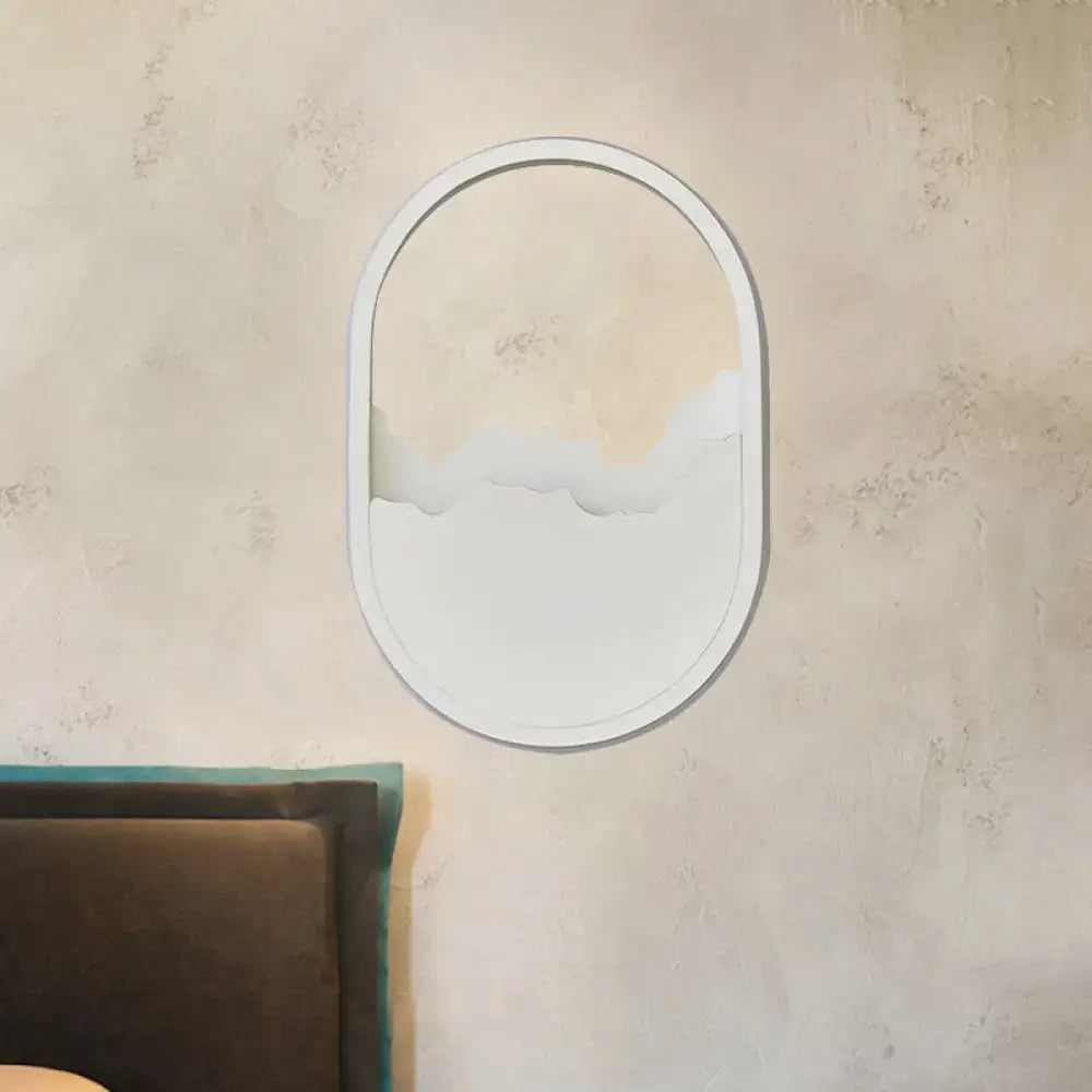 Minimalist white cloud led wall sconce bedroom mirror wall lamp
