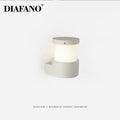 Minimalist white concrete outdoor wall lamp courtyard sconce