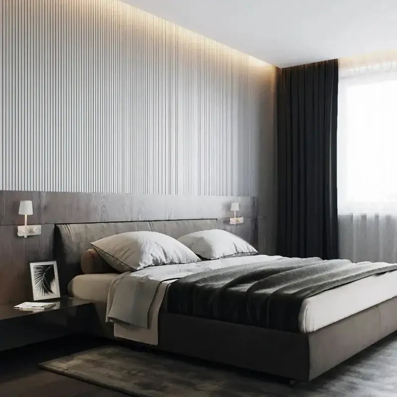 Minimalist white led usb wall lamp bedroom night light