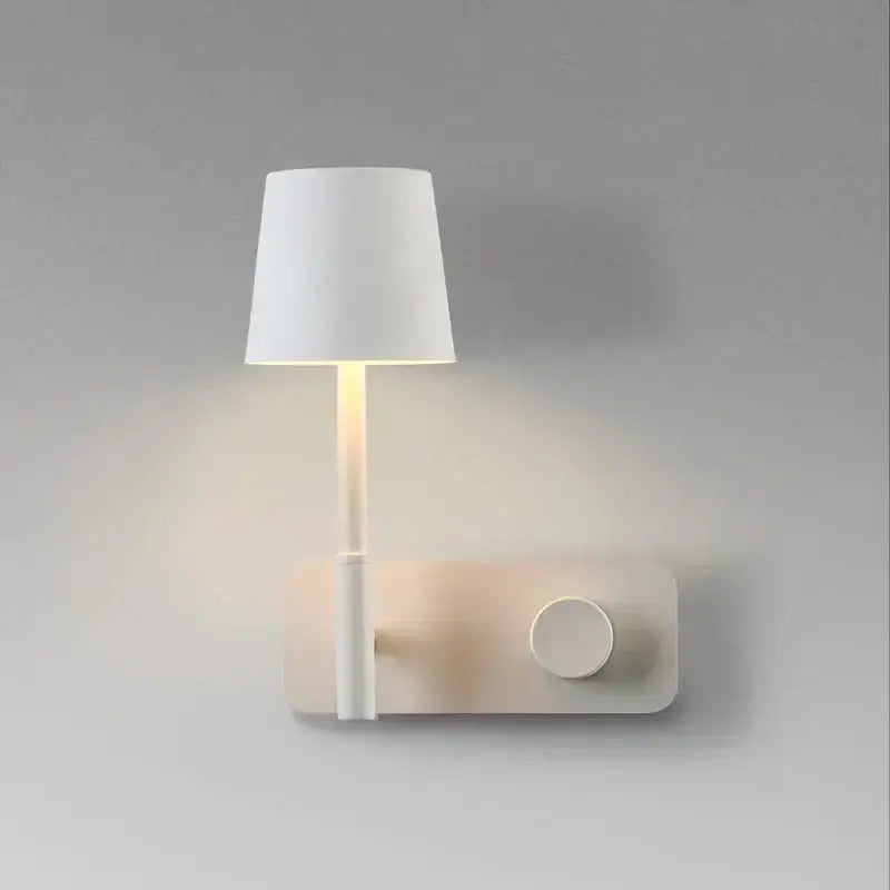 Minimalist white led usb wall lamp bedroom night light