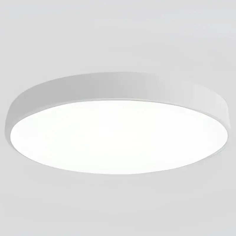 Minimalist white pink & green colorful round led ceiling light bedroom