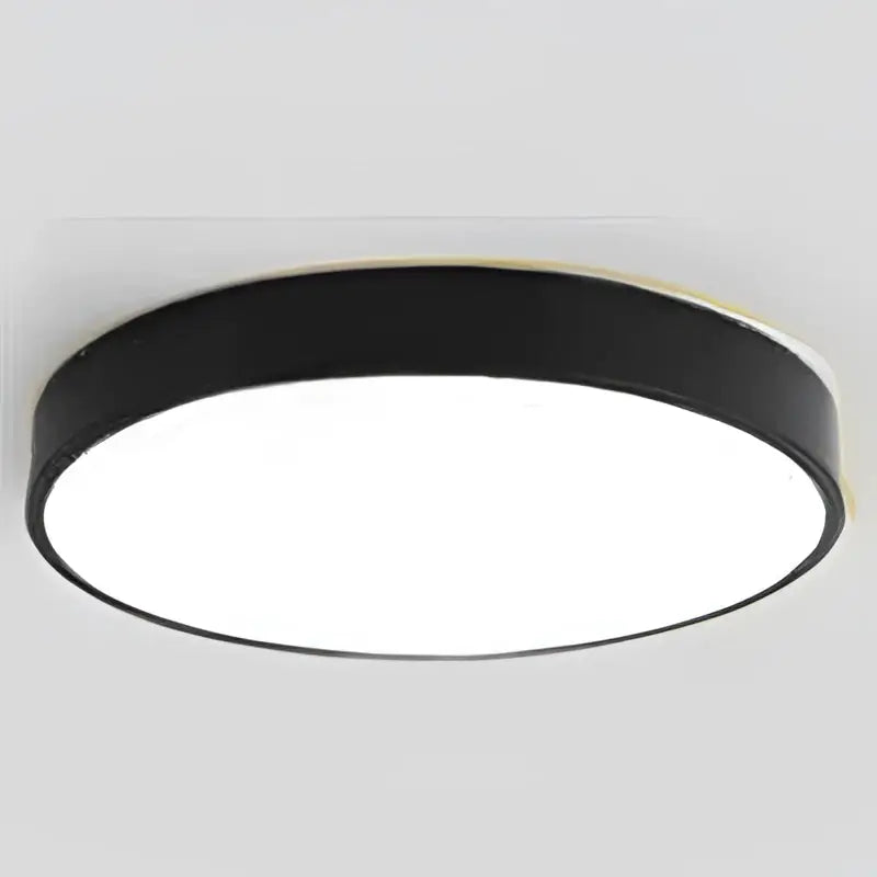Minimalist white pink & green colorful round led ceiling light bedroom
