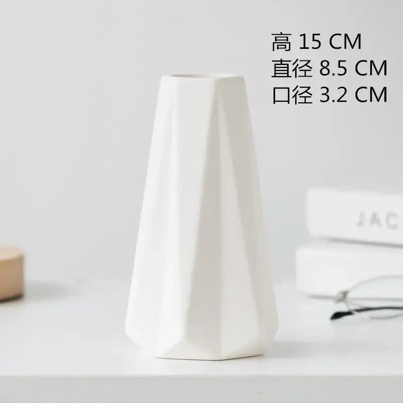 Minimalist white & terracotta decorbites ceramic vase dining room decor
