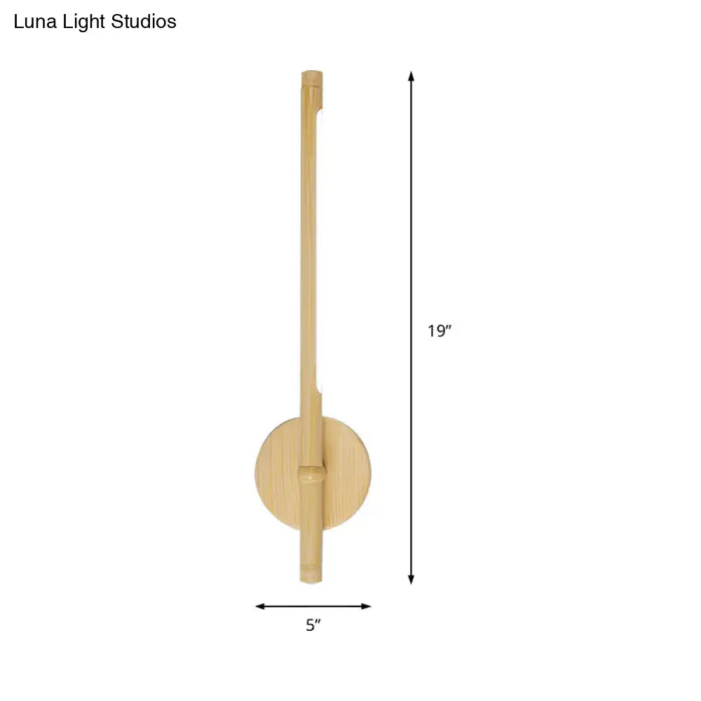 Minimalist yellow bamboo wall mounted sconce bedroom white natural light