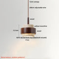 Minimalist yellow travertine stone pendant light for dining room