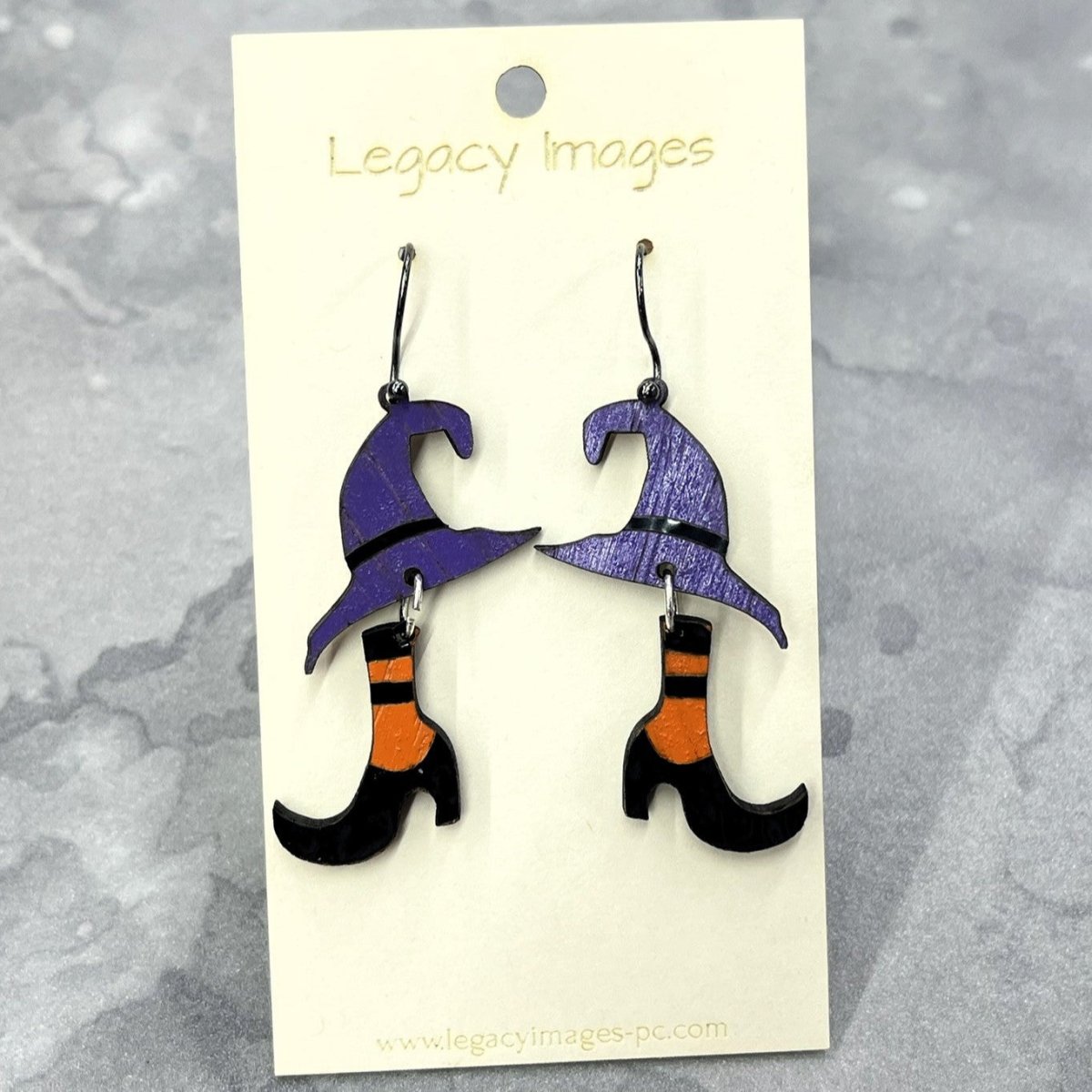 Mismatch Witch Hat & Shoes Dangle Earrings
