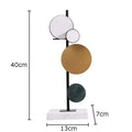 Modern abstract circular marble sculpture brass desk decor living room