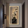 Modern abstract metallic led wall lamp for living room decor