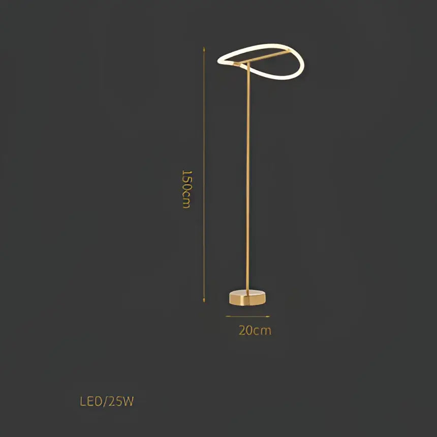 Modern abstract white & gold lines chandelier dining room light