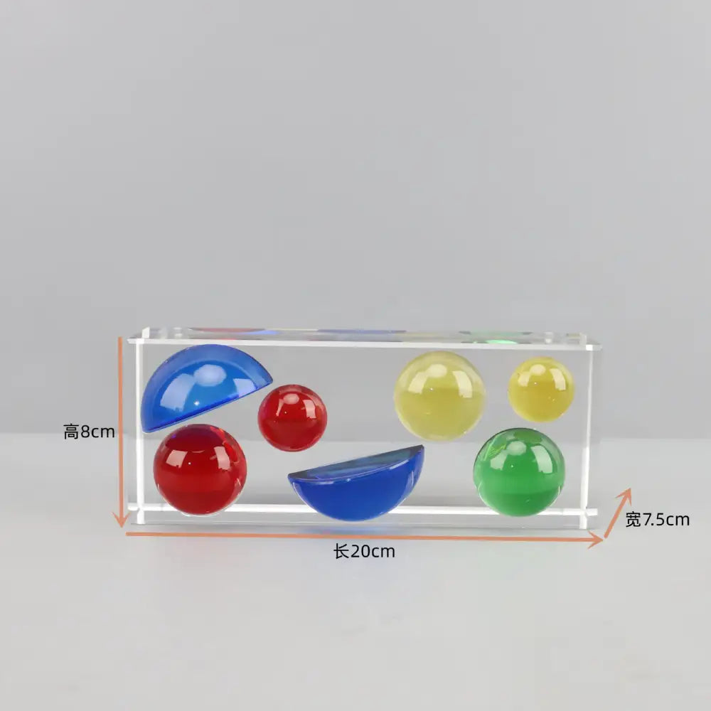 Modern acrylic crystal color sphere half round living room ornament