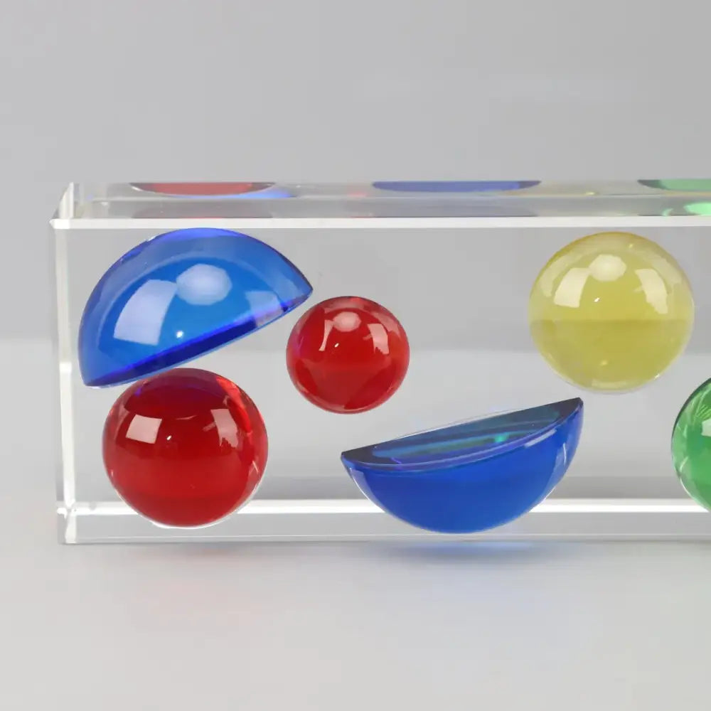 Modern acrylic crystal color sphere half round living room ornament