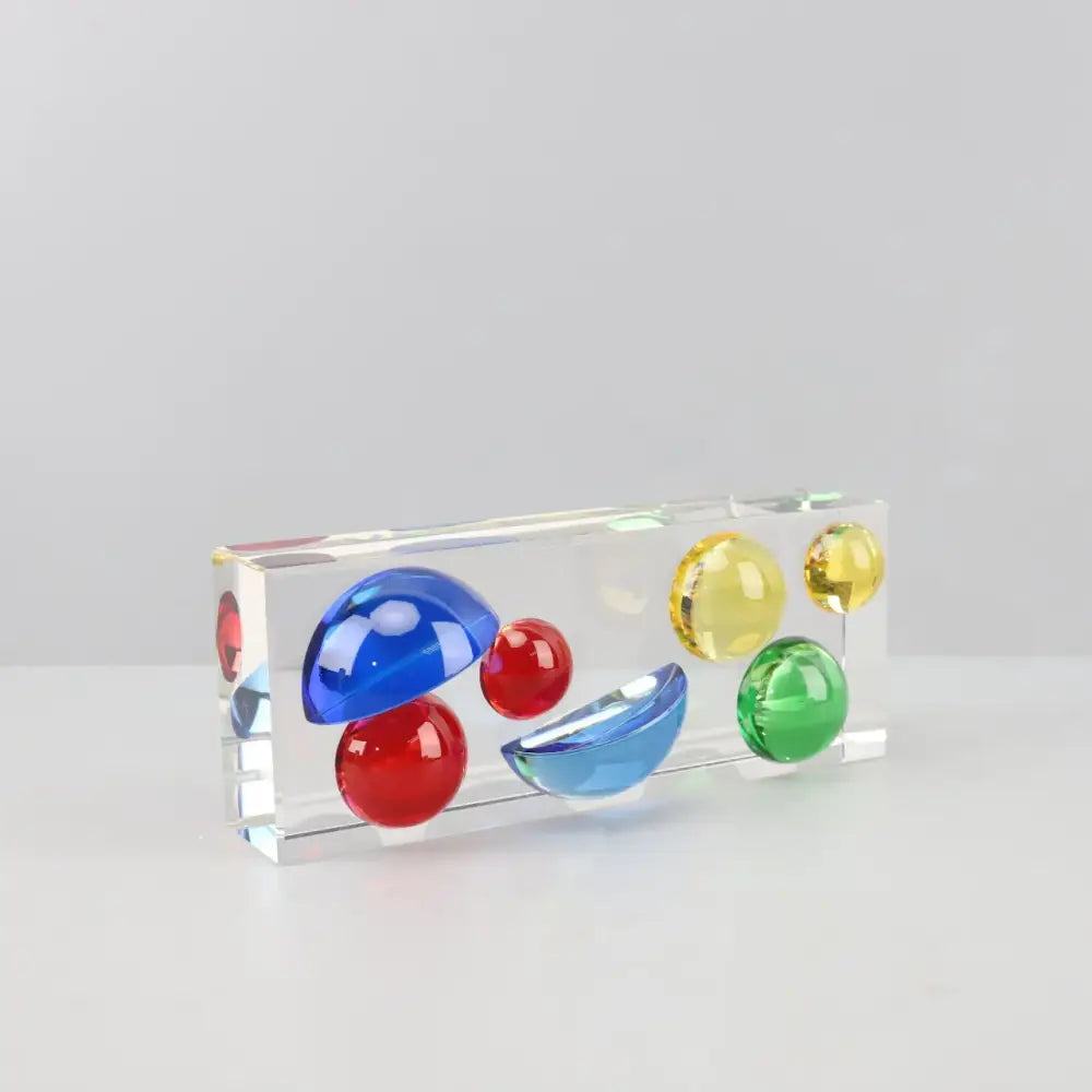 Modern acrylic crystal color sphere half round living room ornament