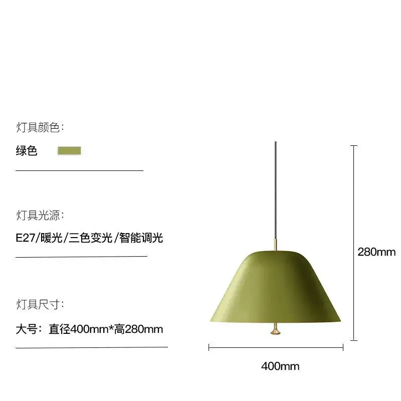 Modern acrylic green dimmable pendant lamp for kitchen and dining room