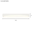 Modern acrylic rectangular vanity light fixture for bathroom