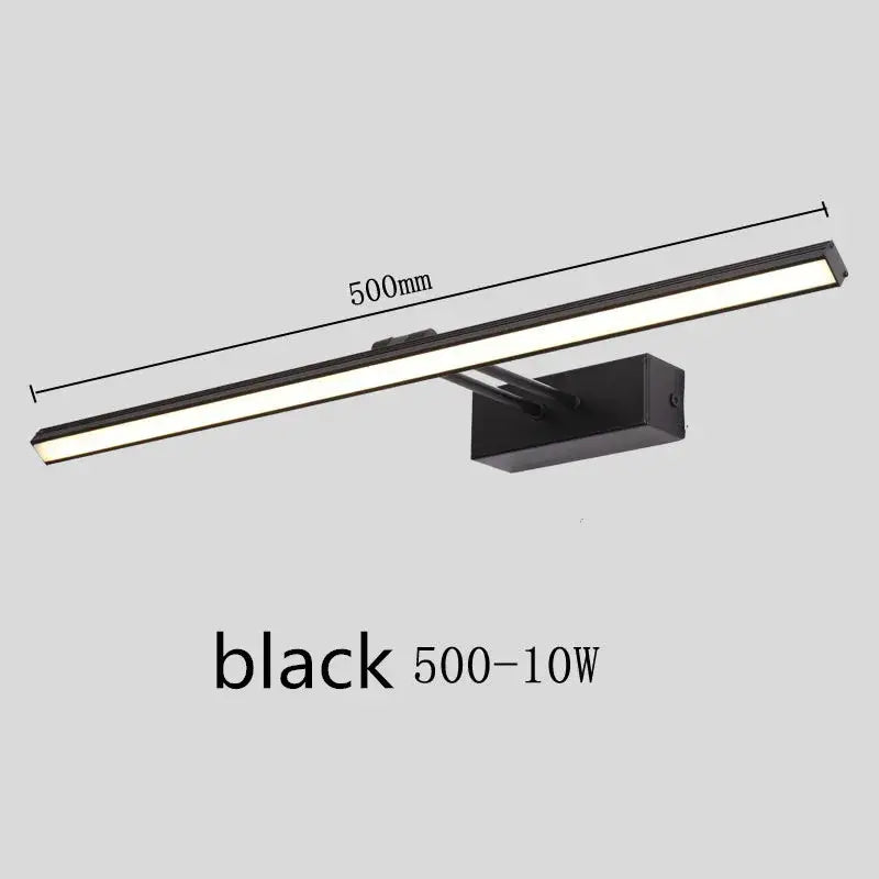 Modern adjustable black & white led vanity mirror light bathroom sconce