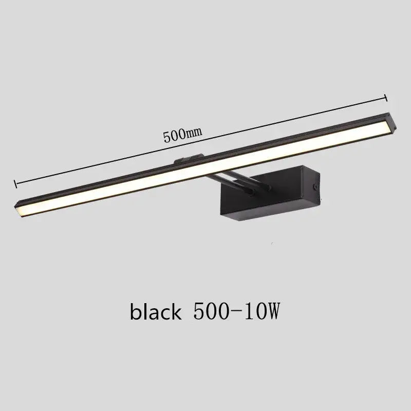 Modern adjustable black & white led vanity mirror light bathroom sconce