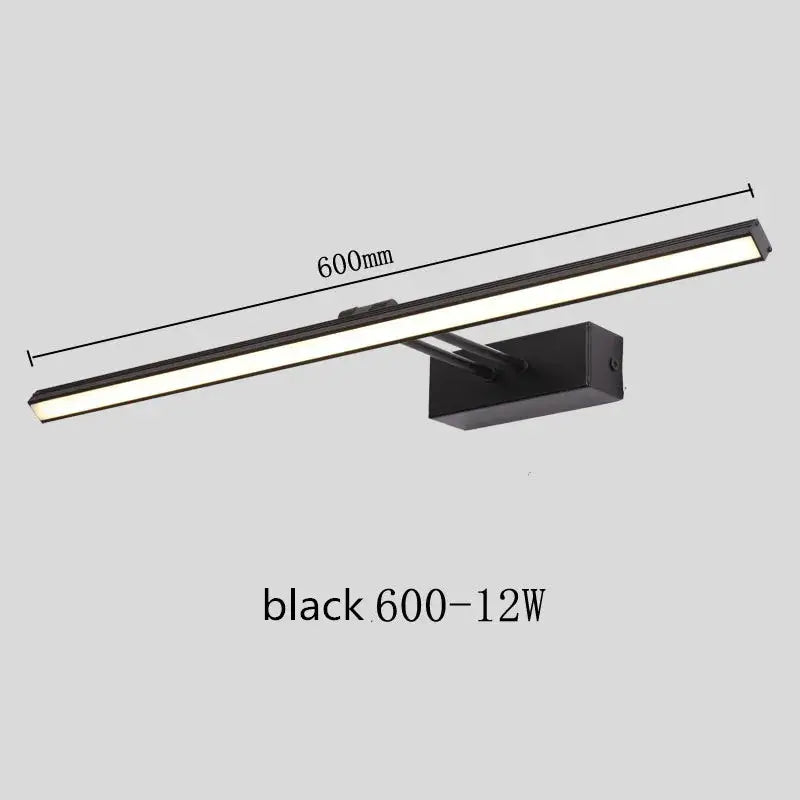 Modern adjustable black & white led vanity mirror light bathroom sconce