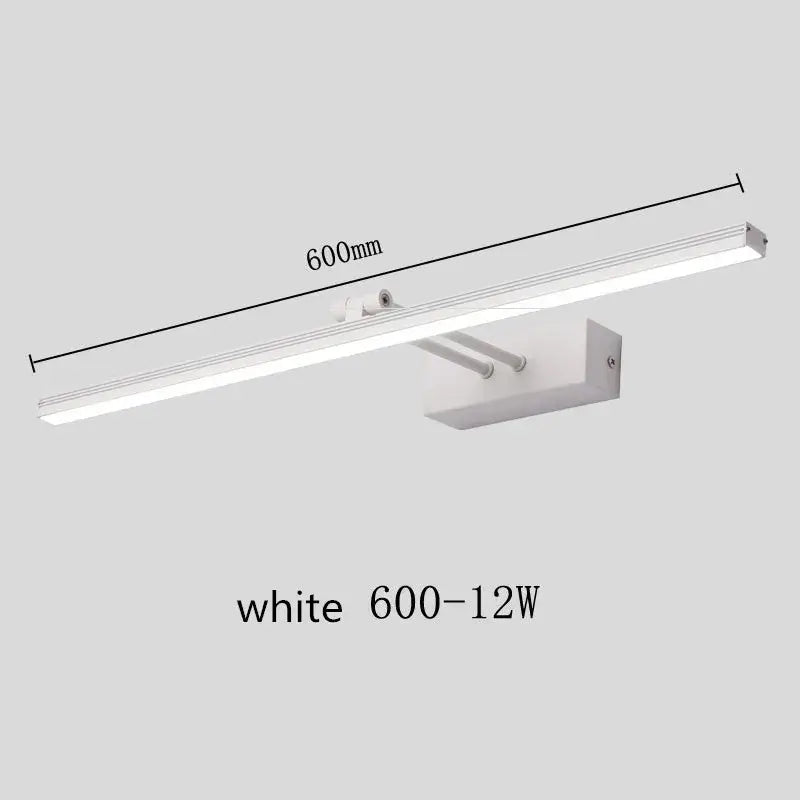 Modern adjustable black & white led vanity mirror light bathroom sconce