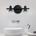 Modern adjustable matte black wall light fixture bathroom vanity