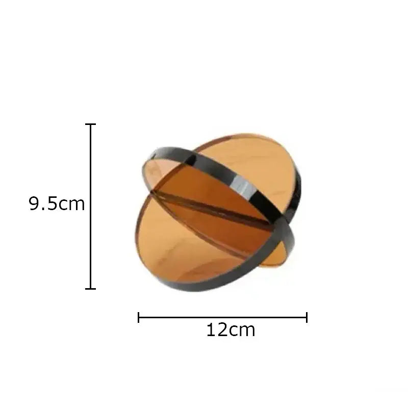 Modern amber geometric cross ornaments living room bookends