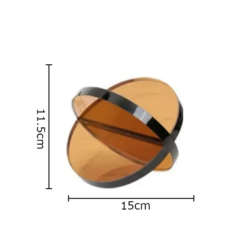 Modern amber geometric cross ornaments living room bookends