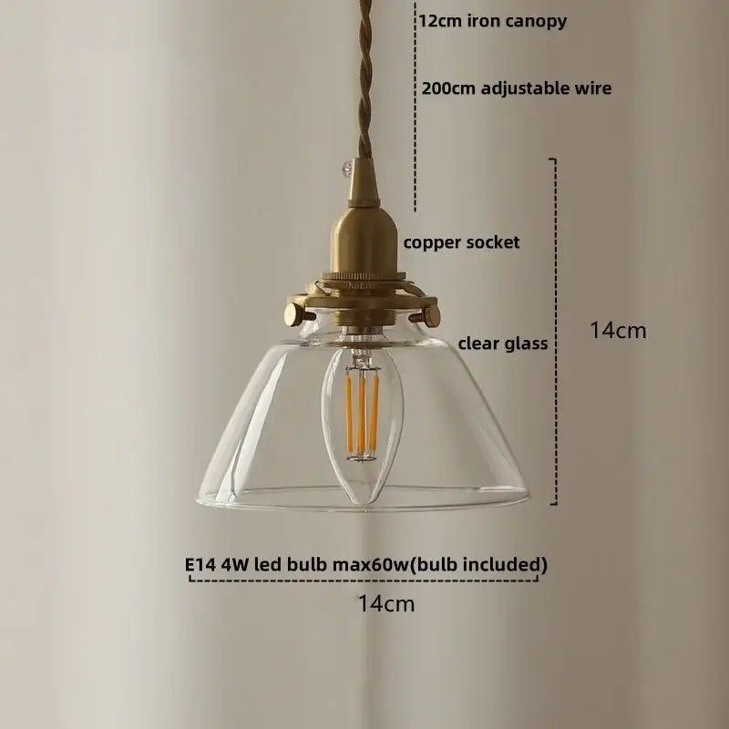 Modern amber glass ball led pendant light for dining room