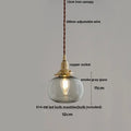 Modern amber glass ball led pendant light for dining room