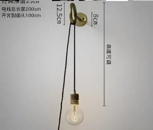 Modern amber glass led wall lamp bedroom brass sconce