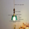 Modern amber glass pendant light dining room hammered brass decor