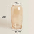 Modern amber glass vase transparent flower pot living room decor