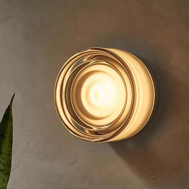 Modern amber jelly led wall sconce bedroom glass lamp