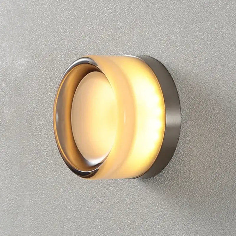 Modern amber jelly led wall sconce bedroom glass lamp