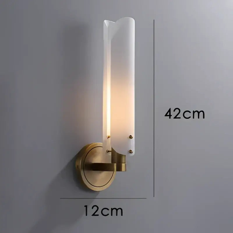 Modern amber & white led wall sconce bedroom art deco light