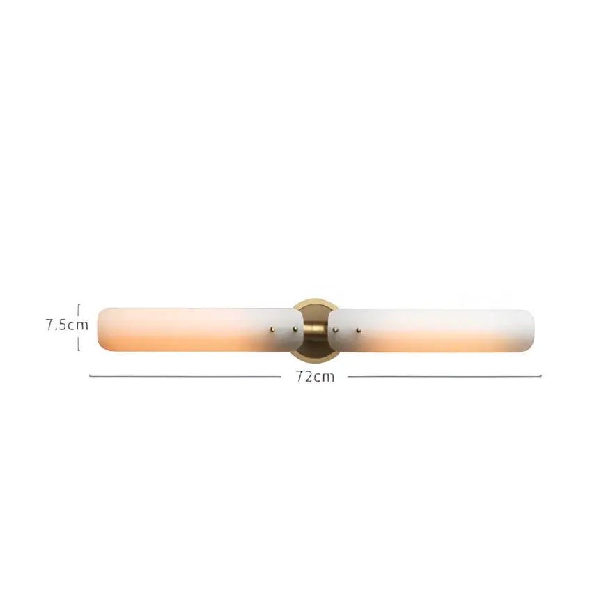 Modern amber & white led wall sconce bedroom art deco light