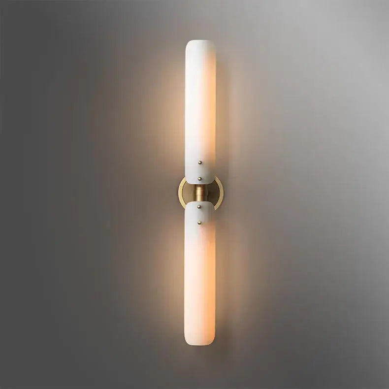 Modern amber & white led wall sconce bedroom art deco light