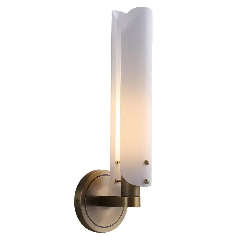 Modern amber & white led wall sconce bedroom art deco light