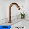 Modern arched brushed gold sensor basin faucet bathroom mixer tap
