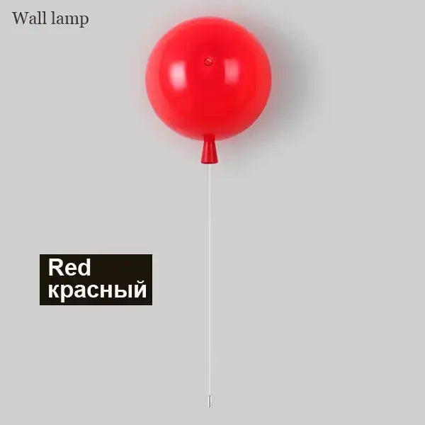 Modern balloon wall light yellow orange red bedroom sconce