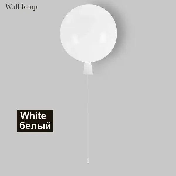 Modern balloon wall light yellow orange red bedroom sconce
