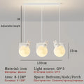 Modern bear led pendant light bedroom moon chandelier